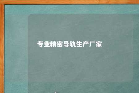 专业精密导轨生产厂家 